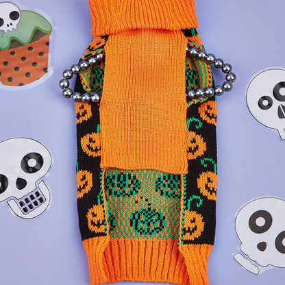 Pumpkin Paws Turtleneck Sweater - SwagPets 