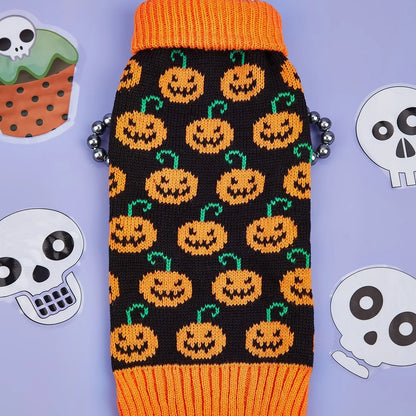 Pumpkin Paws Turtleneck Sweater - SwagPets 