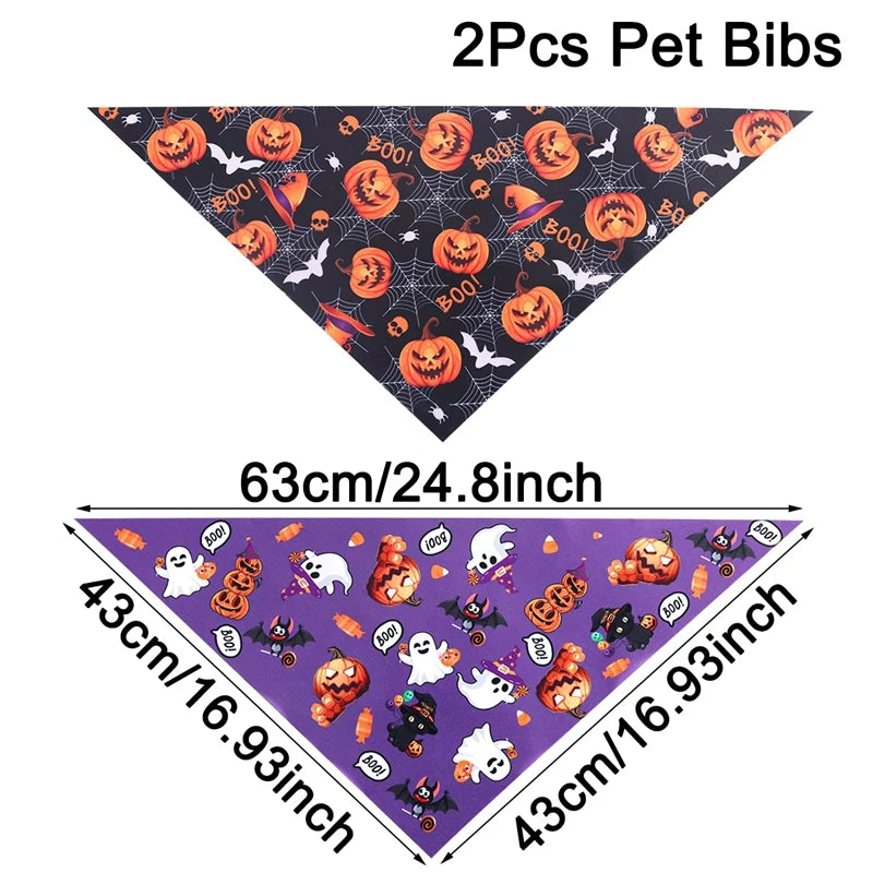 Spooky Paws Bandana Set