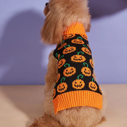 Pumpkin Paws Turtleneck Sweater - SwagPets 