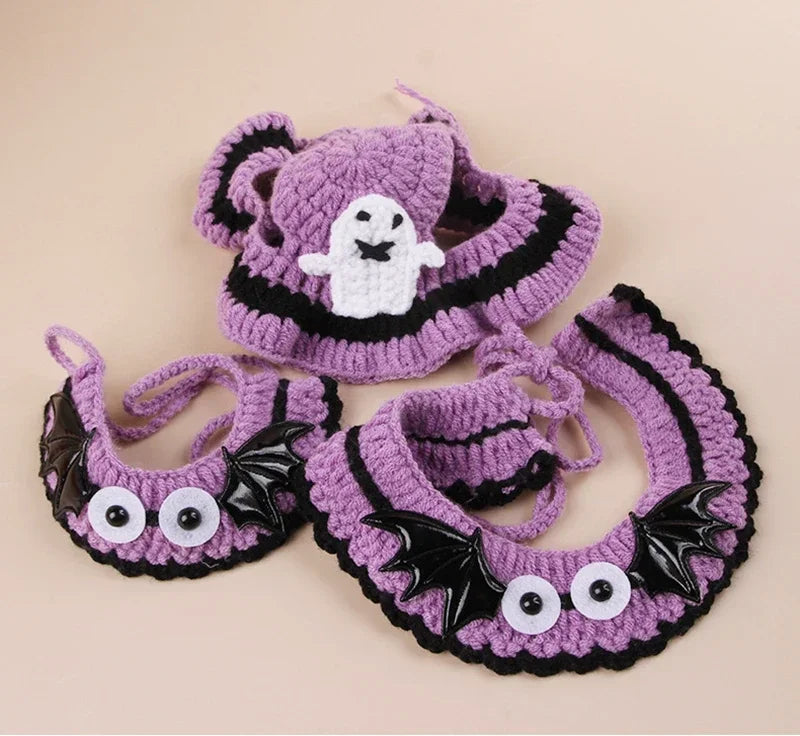 Cute Little Pumpkin Hat & Neck Puffs