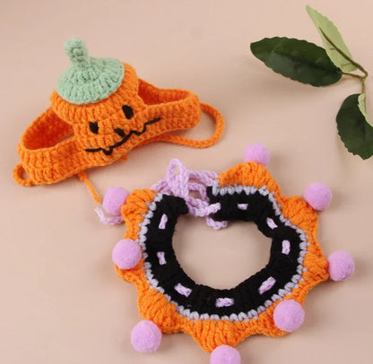 Pumpkin Hat & Neck Puffs - SwagPets 
